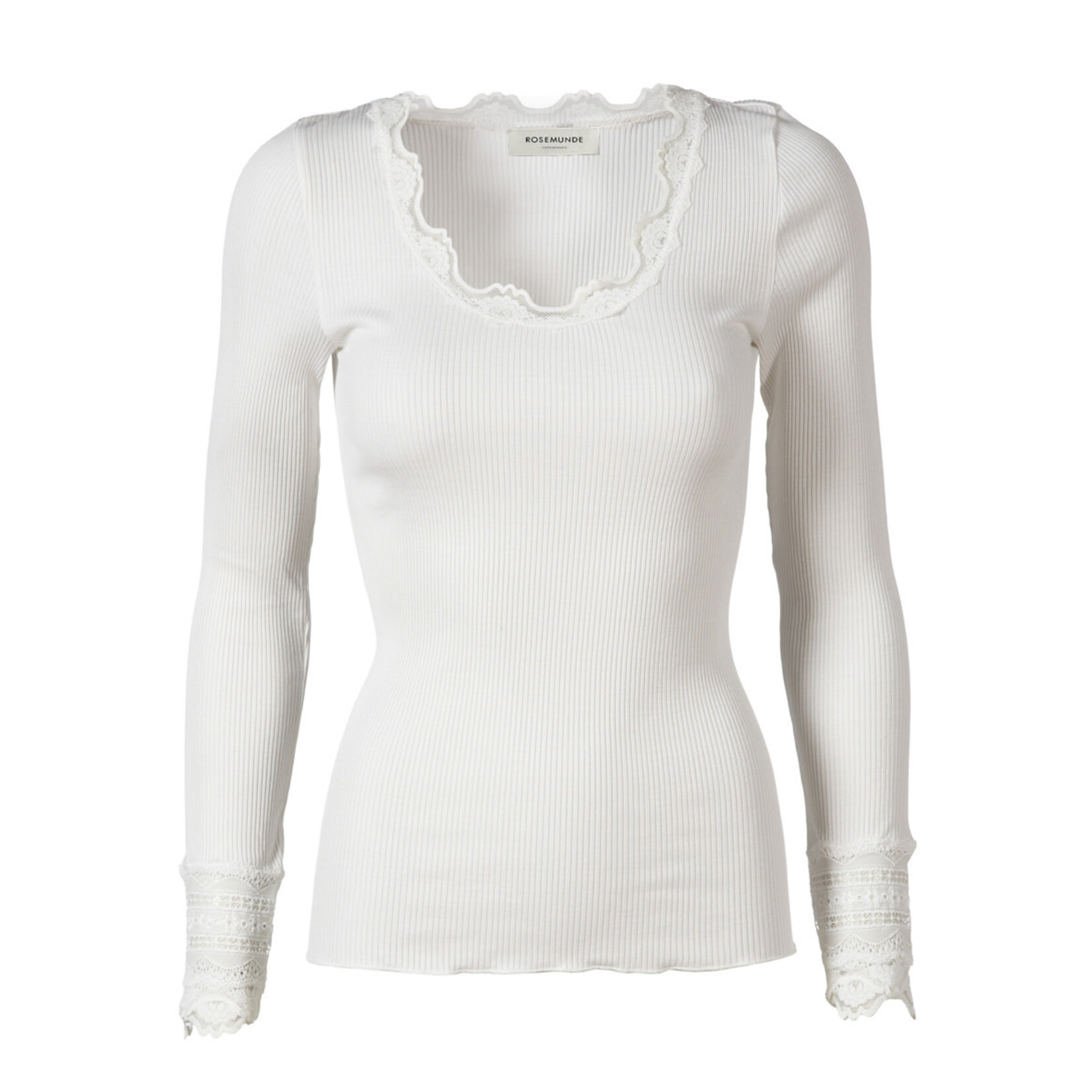 Rosemunde Silk t-shirt lace New white