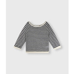 10Days Thin knit sweater stripe Ecru / night