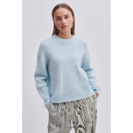 Second Female Brooke knit rib o-neck Starlight Blue