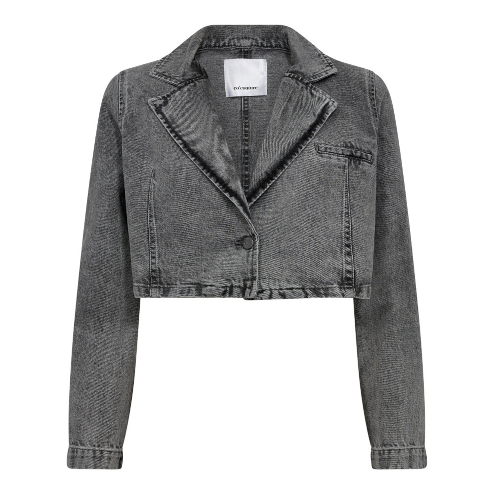 Co'couture Vika crop blazer Mid grey