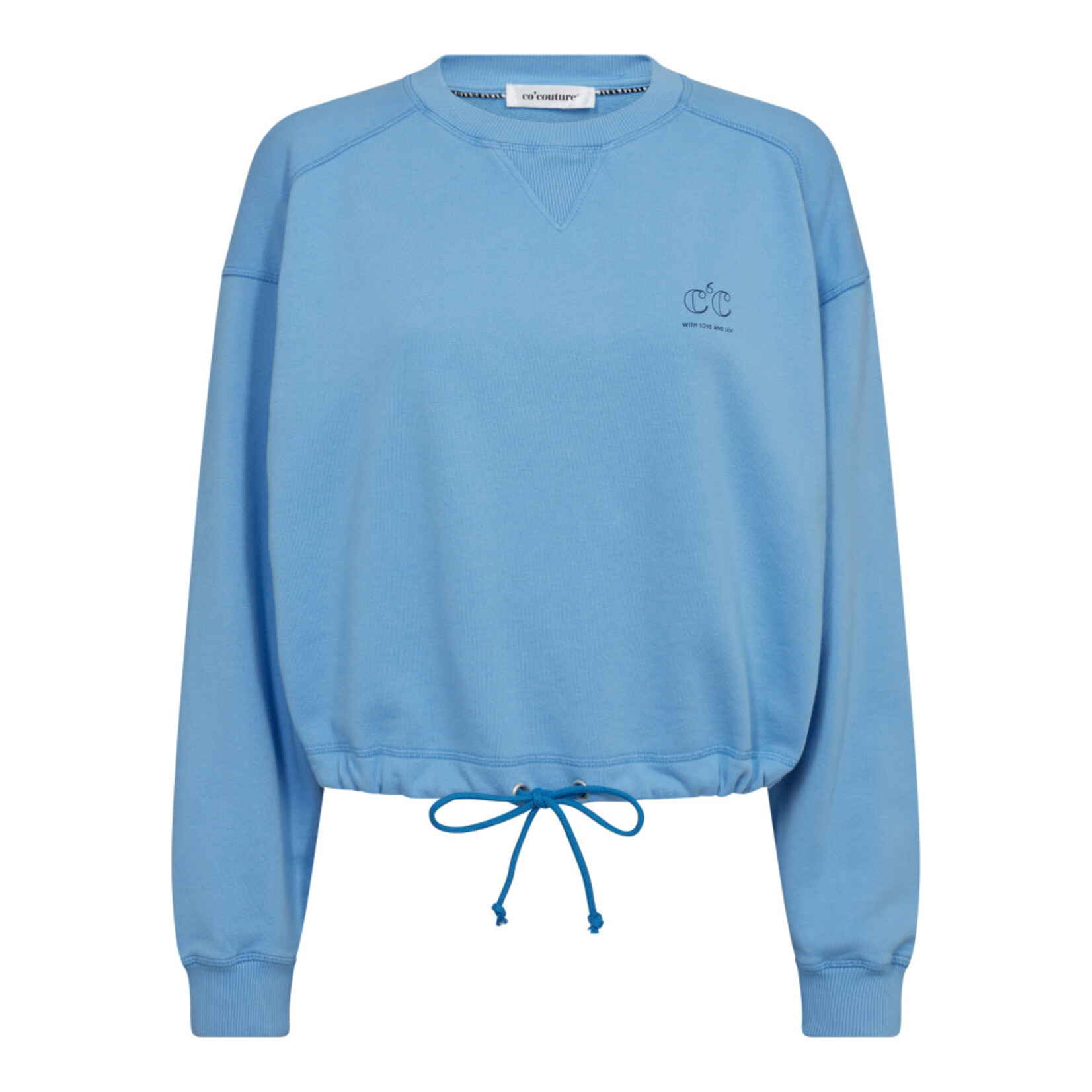 Co'couture Clean crop tie sweat Sky blue