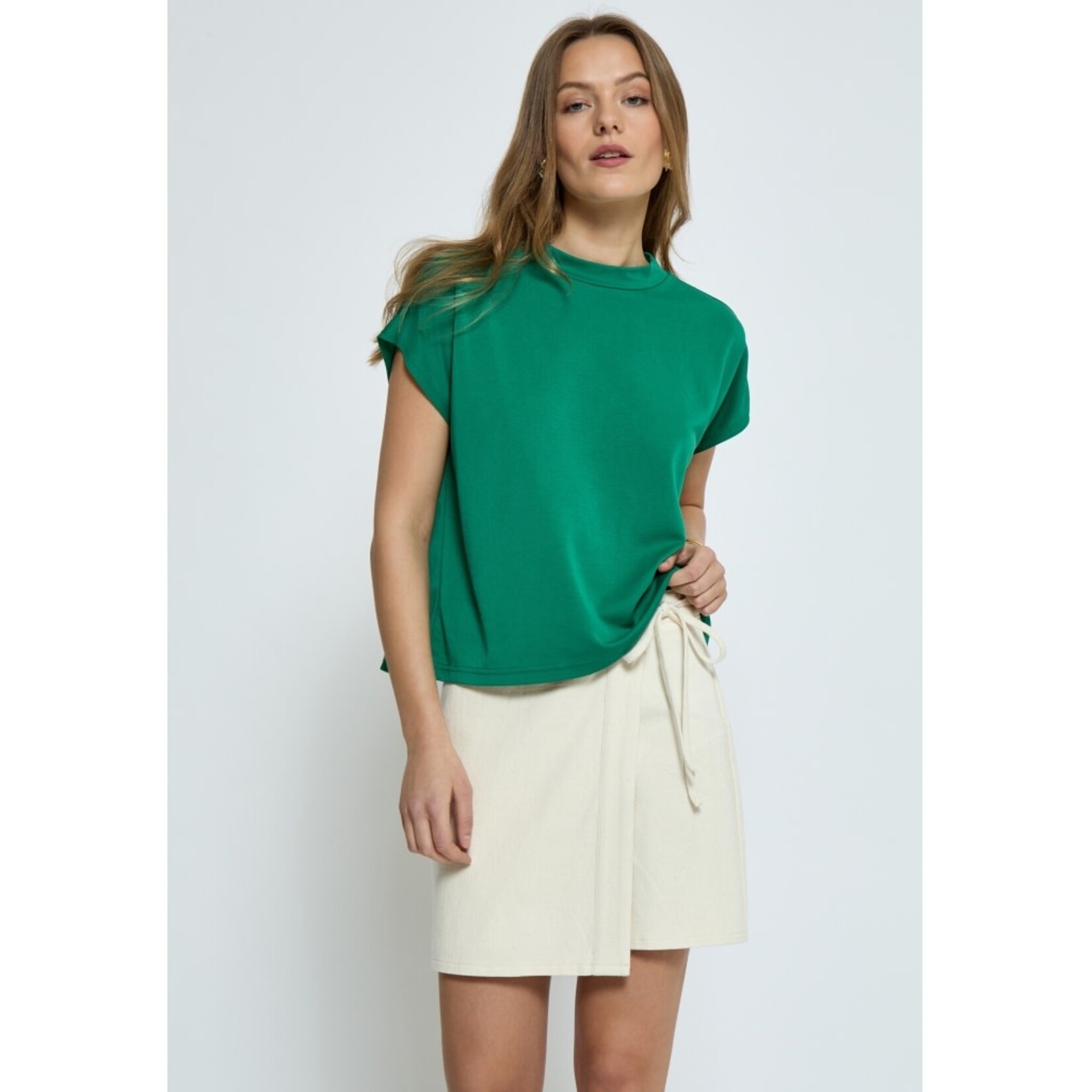 Minus Frikka cap sleeve t-shirt Golf green