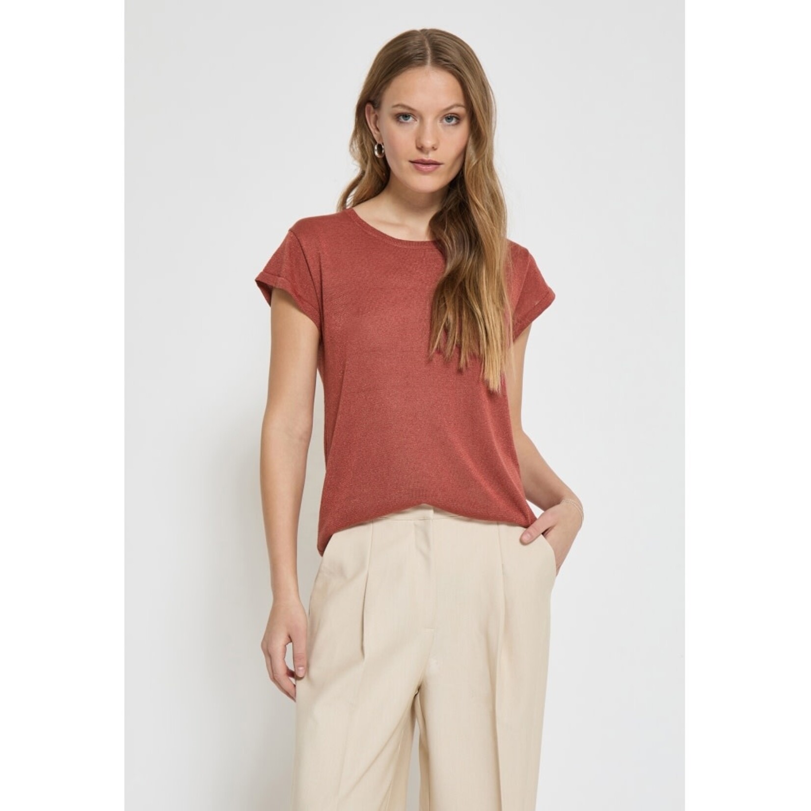 Minus Carlina knit tee Barn red