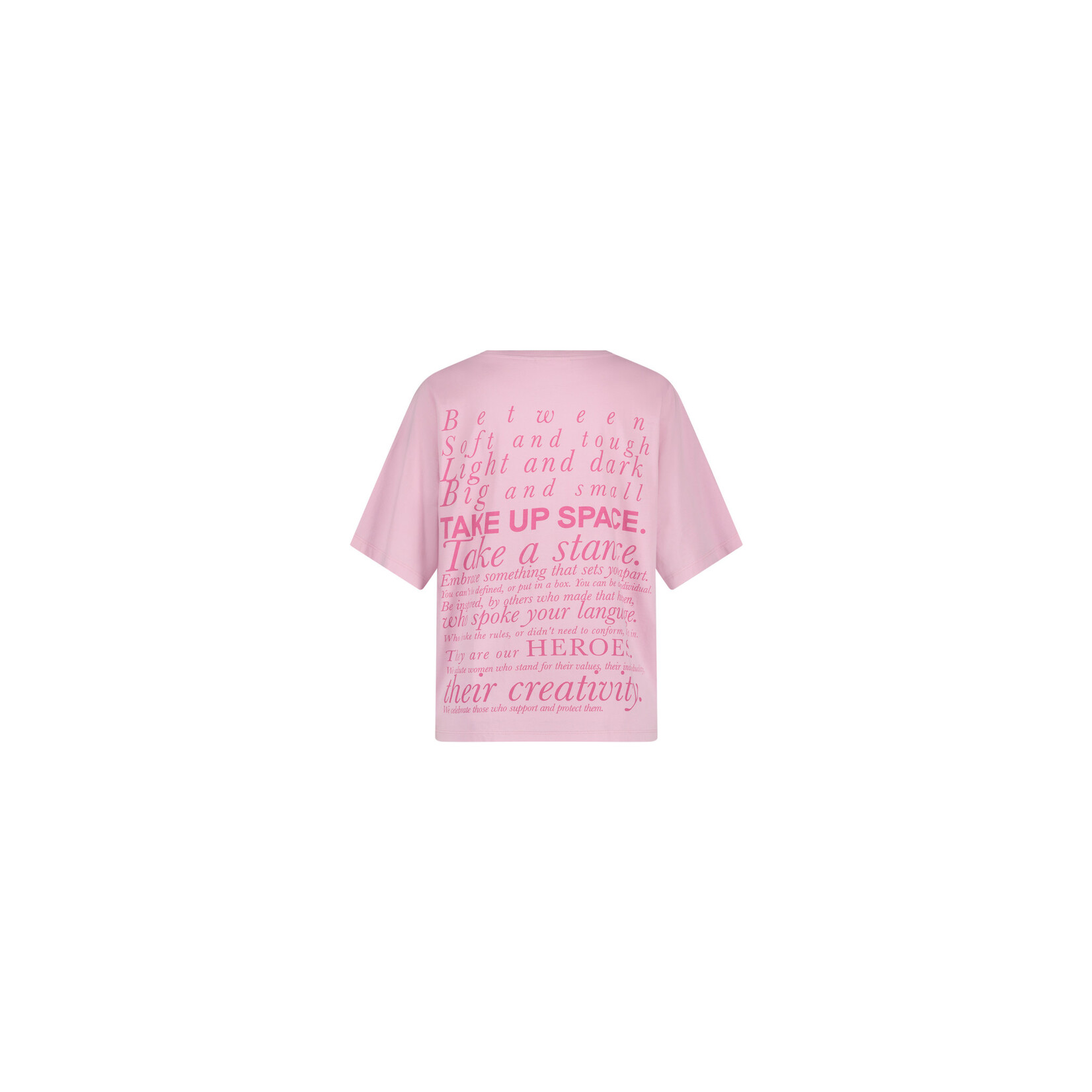 Fabienne Chapot Fay poem pink t-shirt Pink rose
