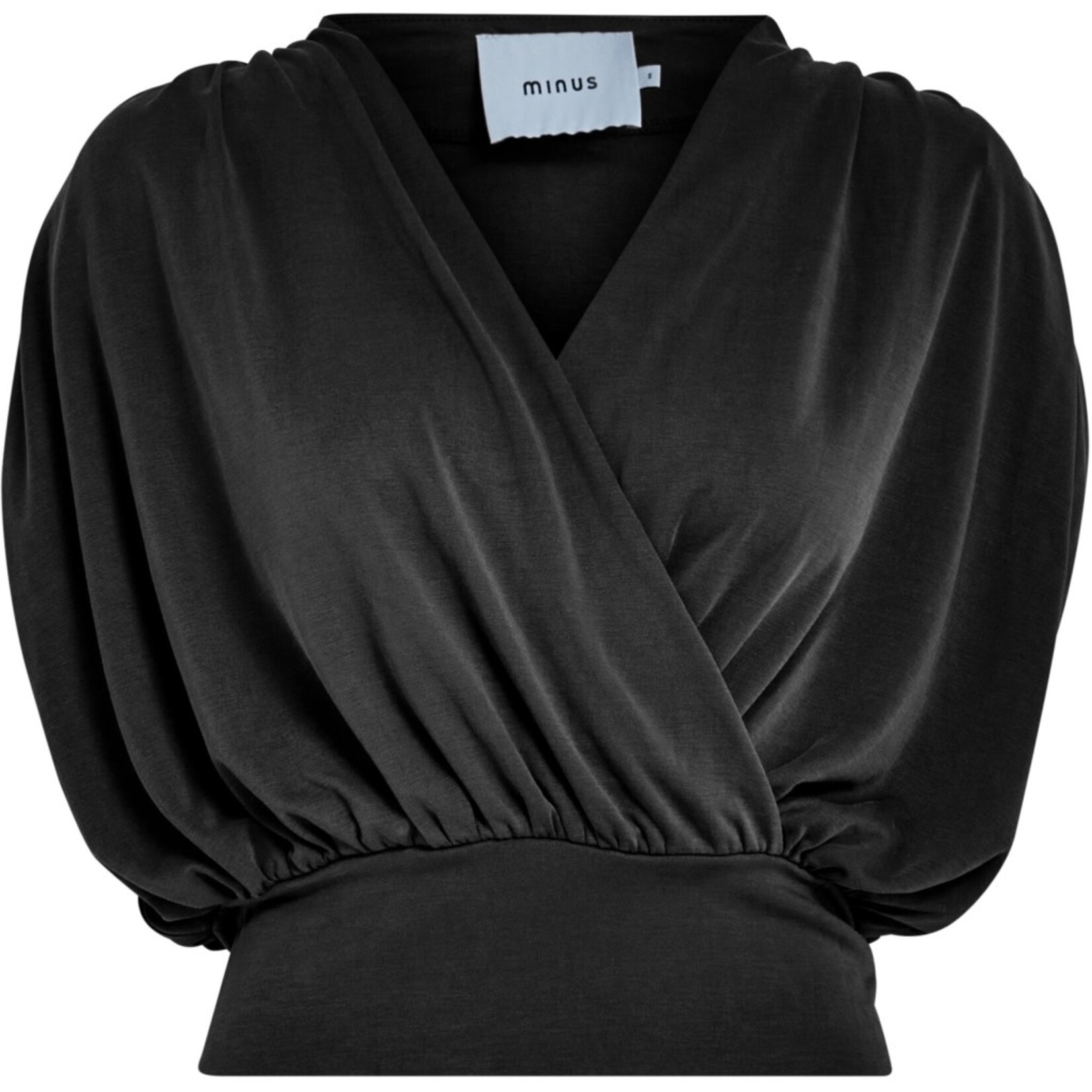 Minus Elvie modal wrap top Black