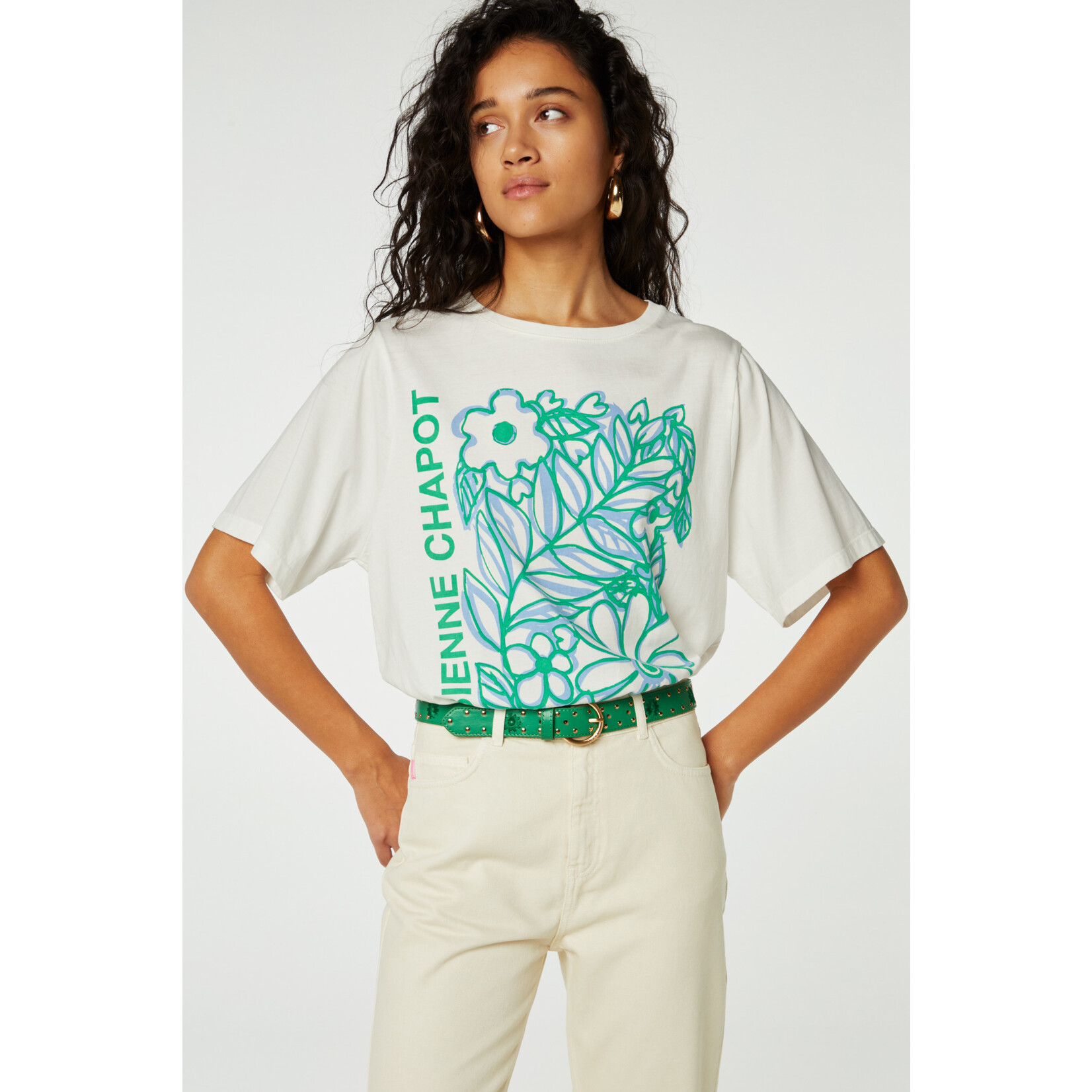 Fabienne Chapot Fay bloom Green t-shirt