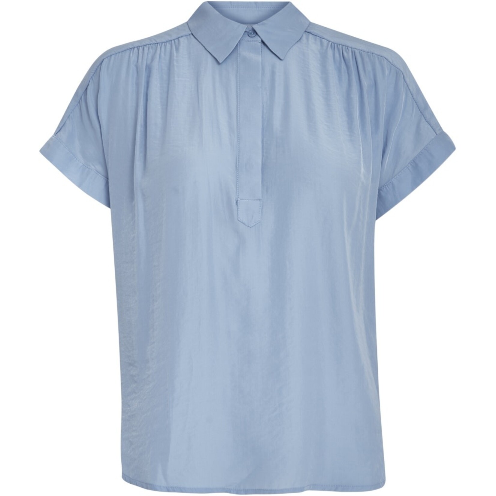 Minus Ayame short sleeve blouse Vista blue