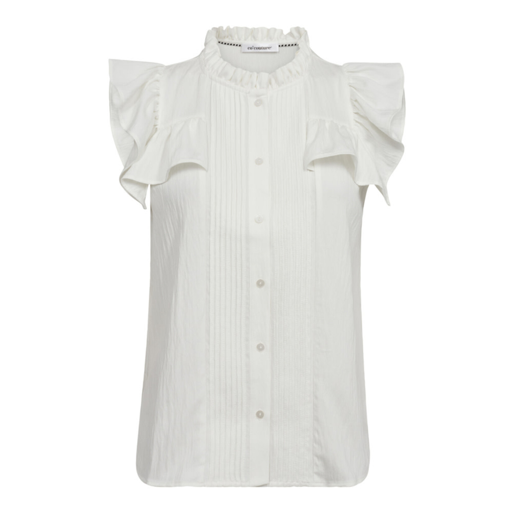 Co'couture Sueda pin tuck top White