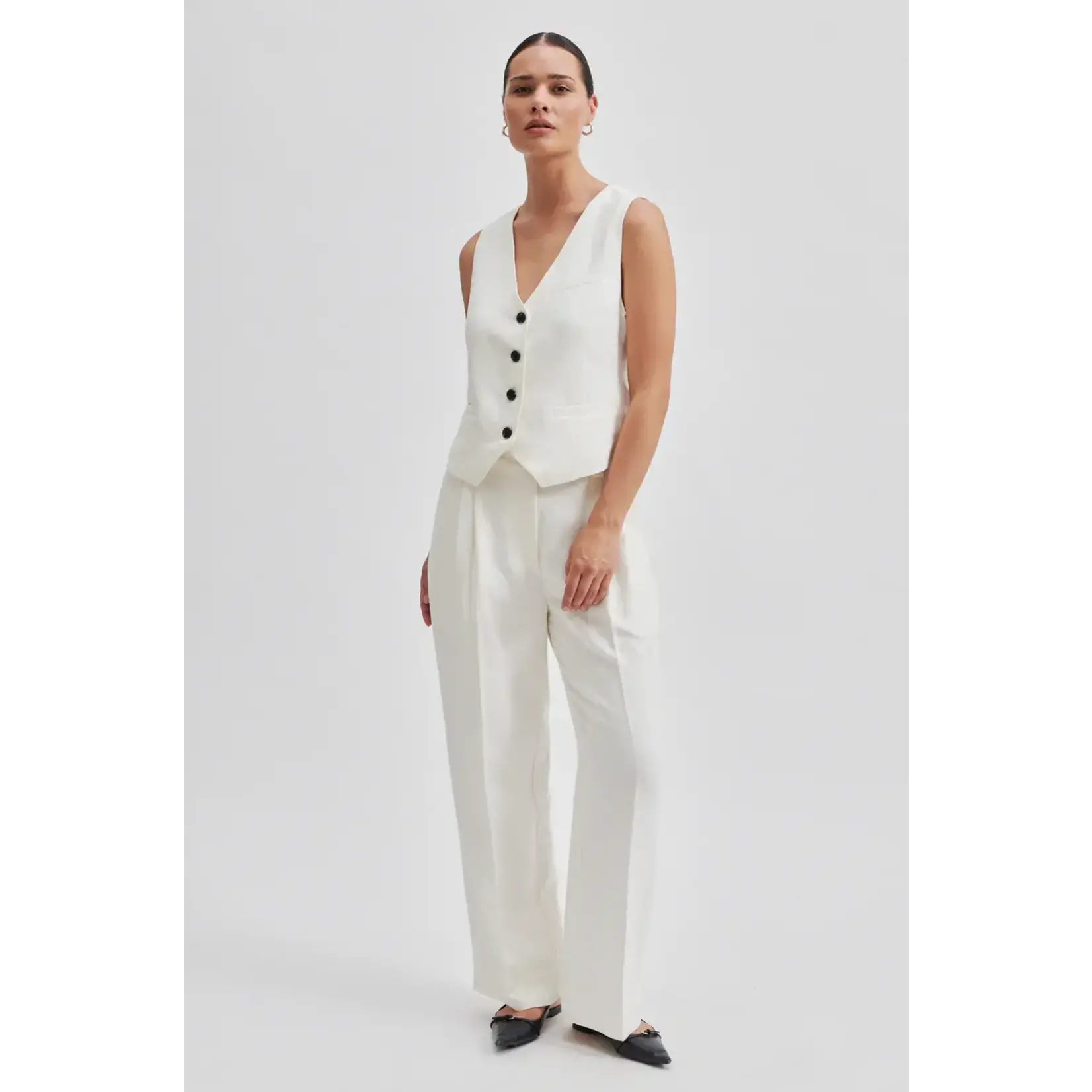 Second Female Lino new trousers Antique white