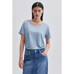 Second Female Peony o-neck tee Ashley blue