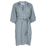 Minus Farika short dress Dark denim stripe