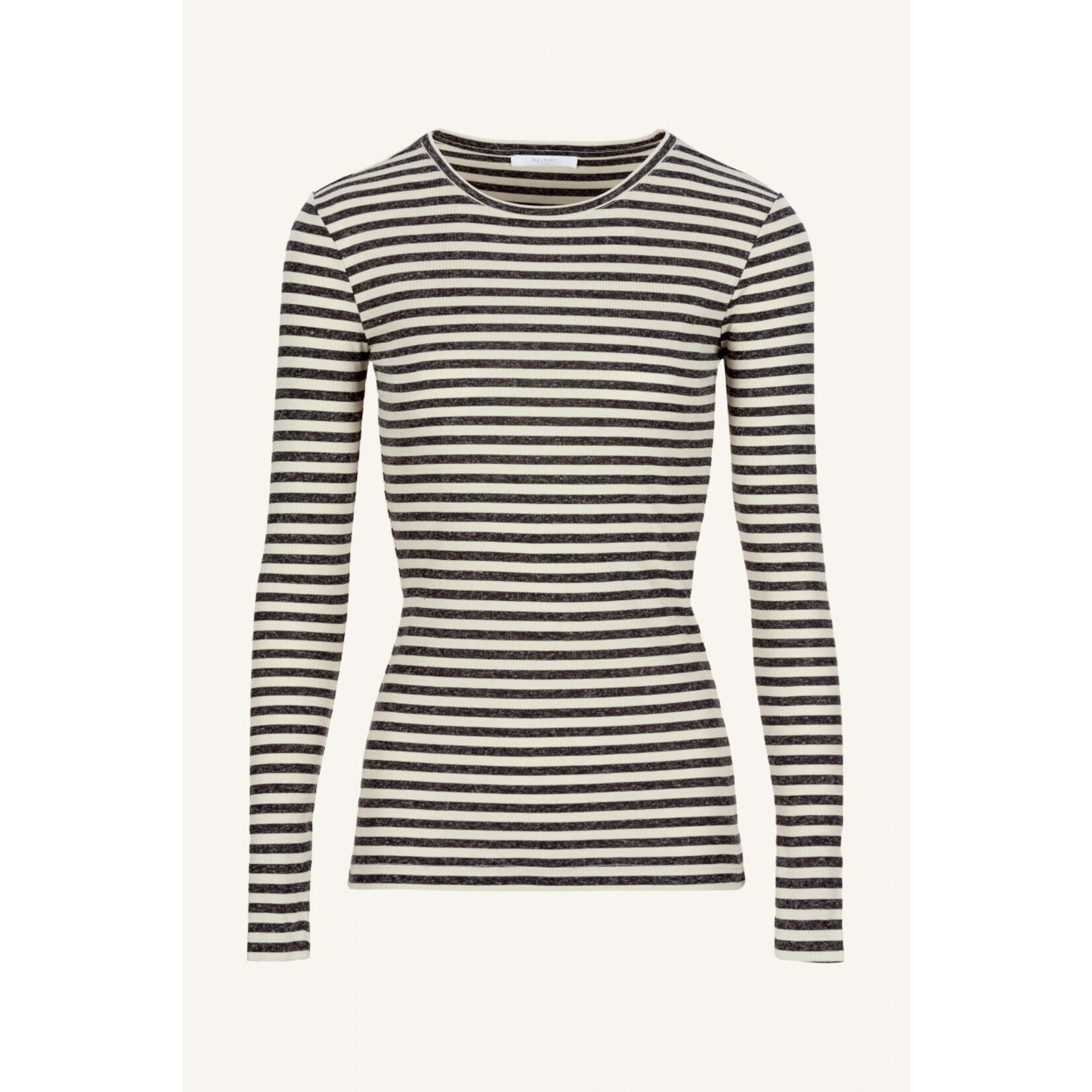 By-Bar Basic ls stripe top Chalk