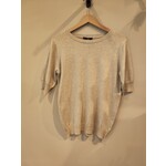 Jade 1/2 sleeve fine knit Sand melee