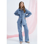 Minus Livina oversize shirt Citadel blue