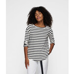 10Days Long sleeve tee linen stripes