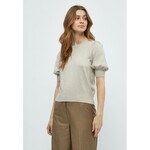 Minus Liva knit tee Sand gray melange