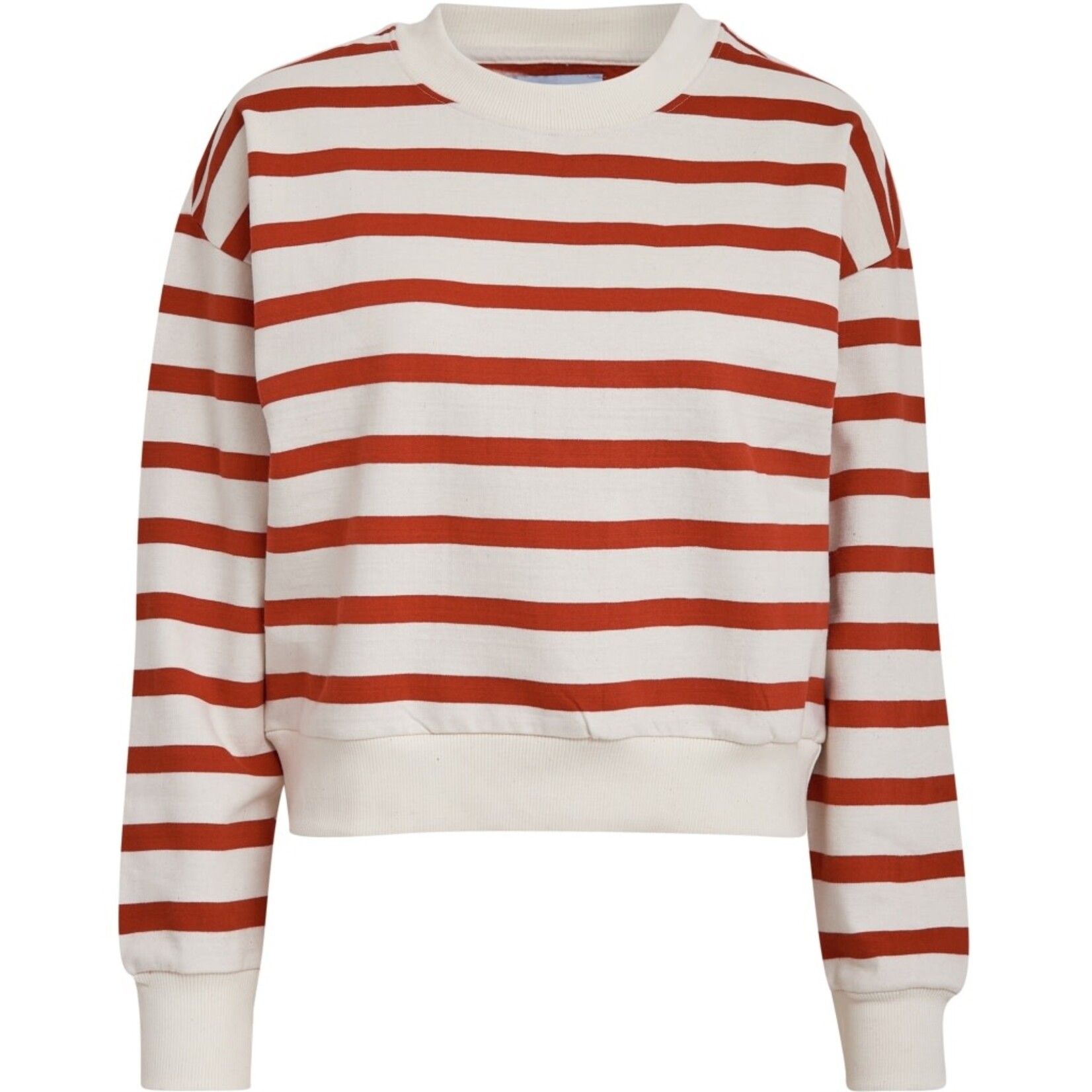 Minus Estella sweat Tomato striped
