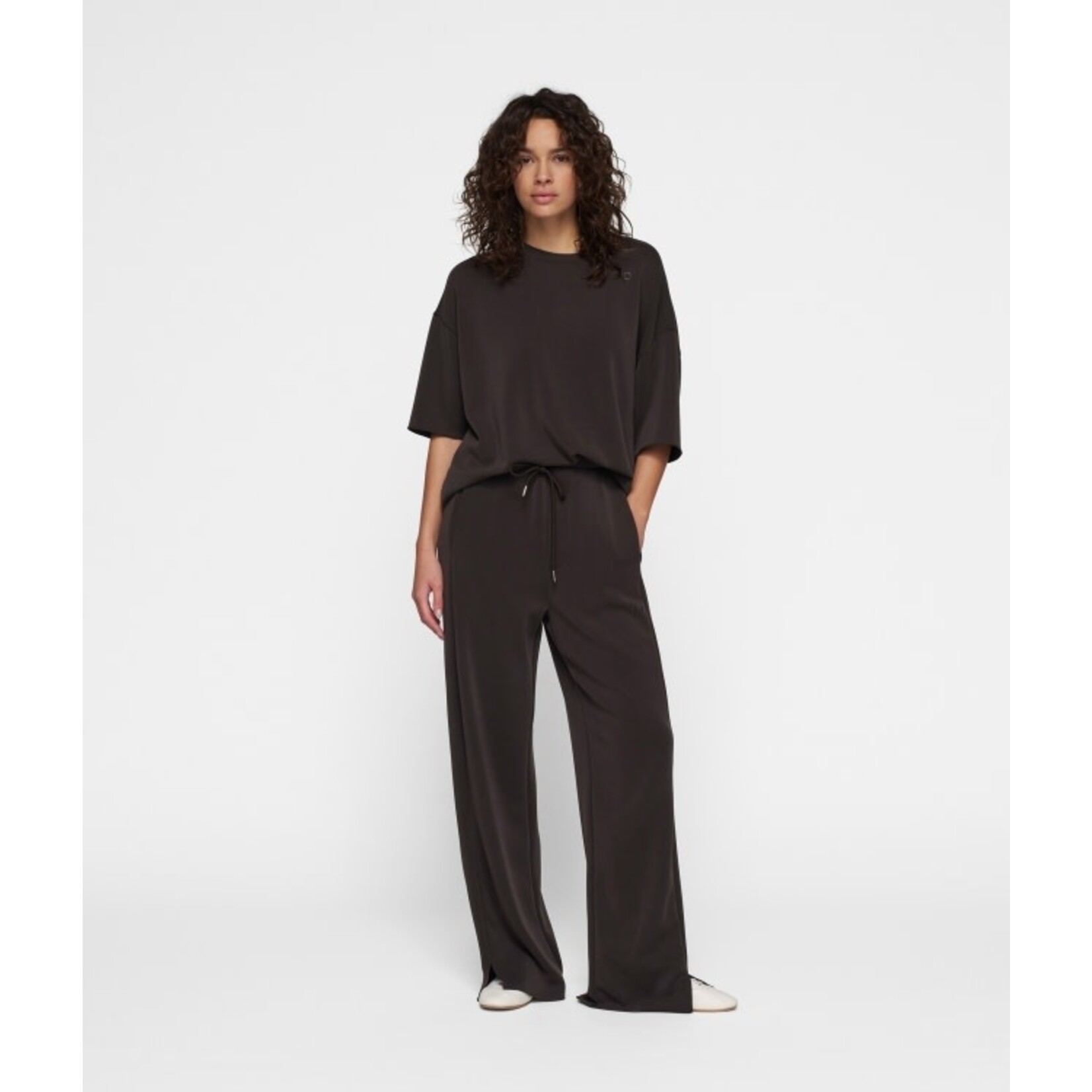 10Days Soft wide leg jogger Chocolate