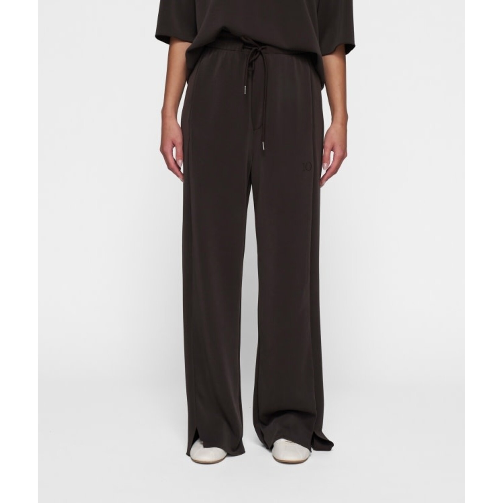 10Days Soft wide leg jogger Chocolate