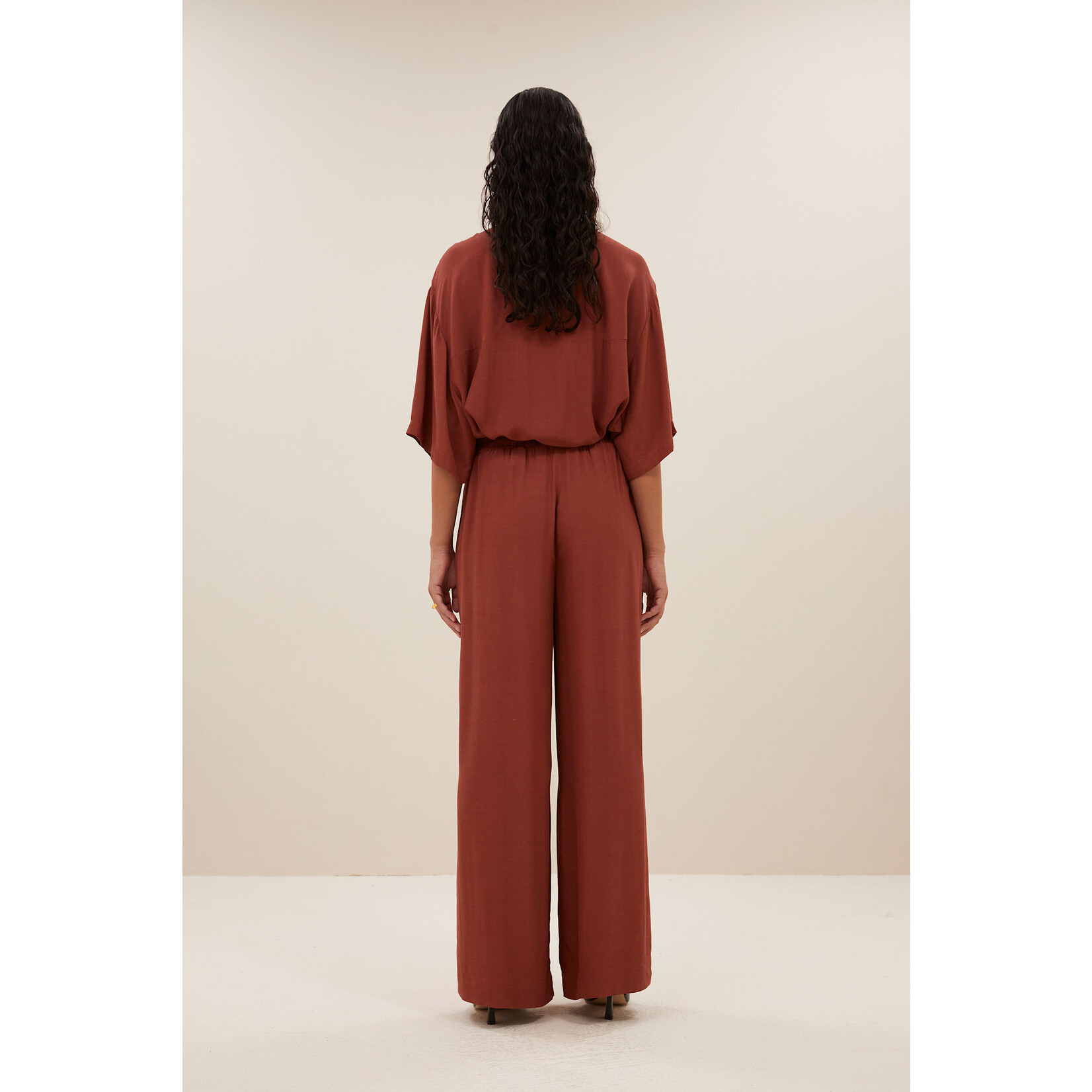 By-Bar Benji viscose pants Bricks
