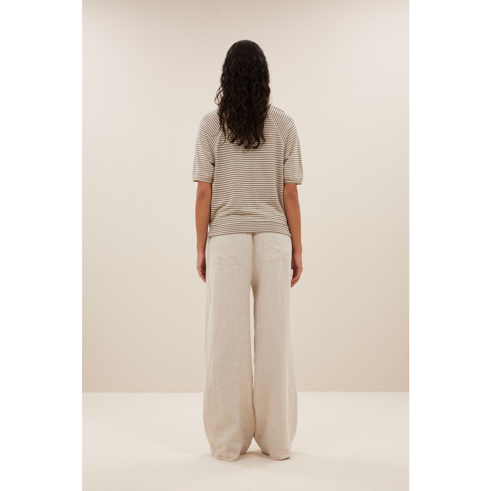 By-Bar Neva small stripe top Black small stripe