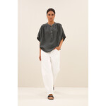 By-Bar Axel linen blouse Charcoal