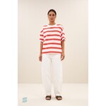 By-Bar Jade jersey stripe top Red