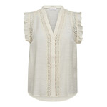 Co'couture Caryn frill top Off white