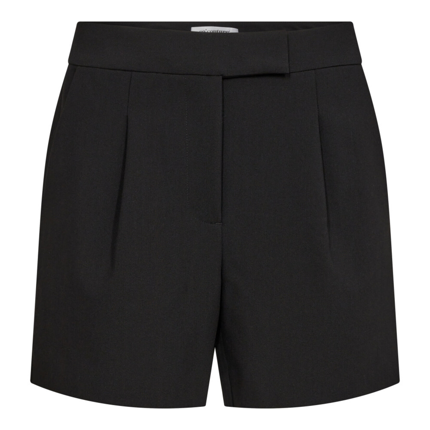 Co'couture Vola crop pleat shorts Black