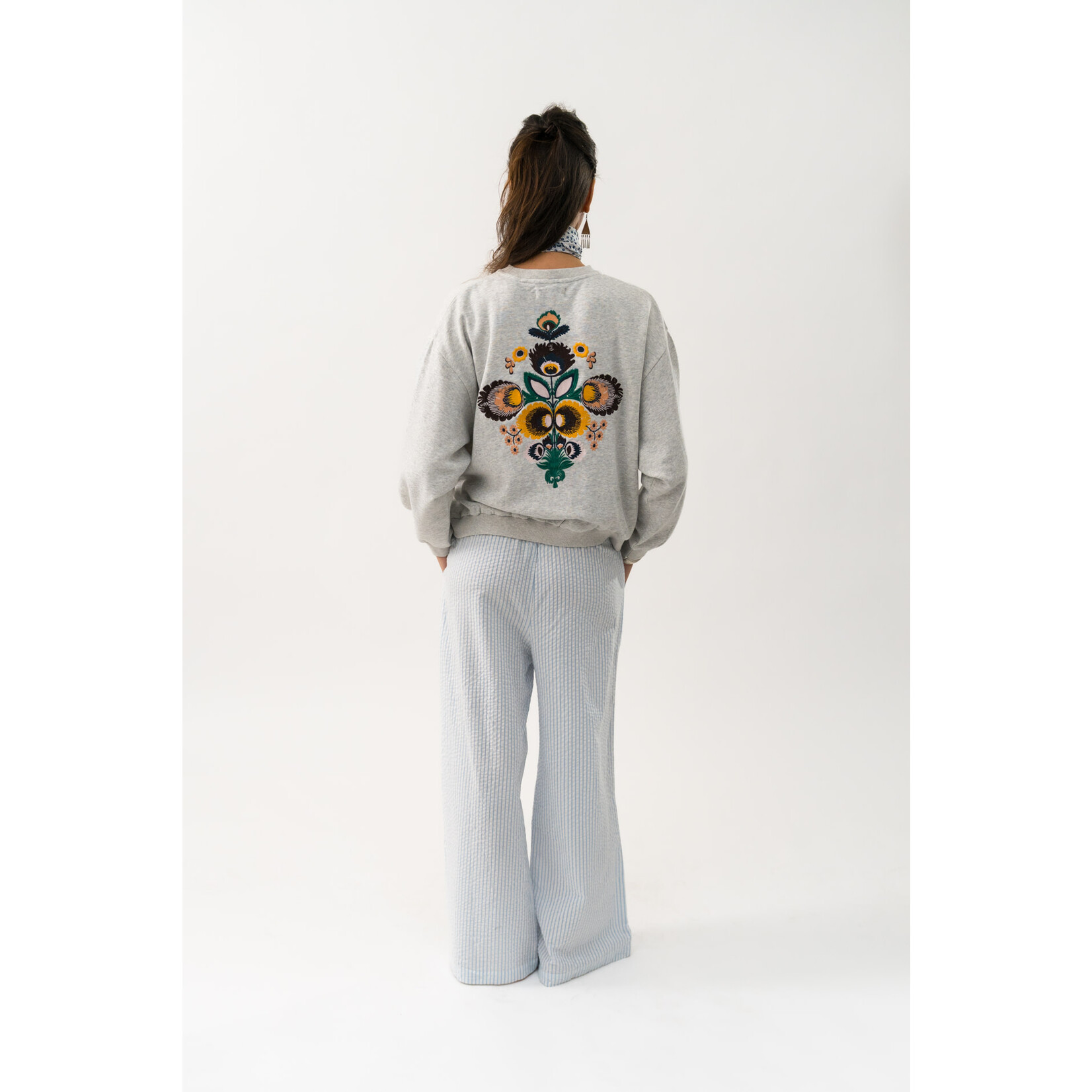 Lollys Laundry Sydney sweatshirt Light grey melange