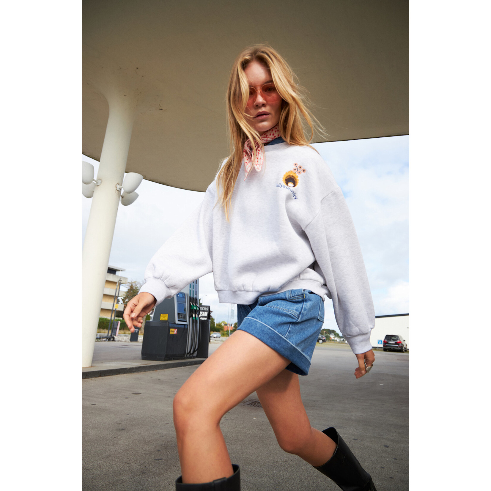Lollys Laundry Sydney sweatshirt Light grey melange