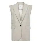 Co'couture Lisa linen wing vest Bone