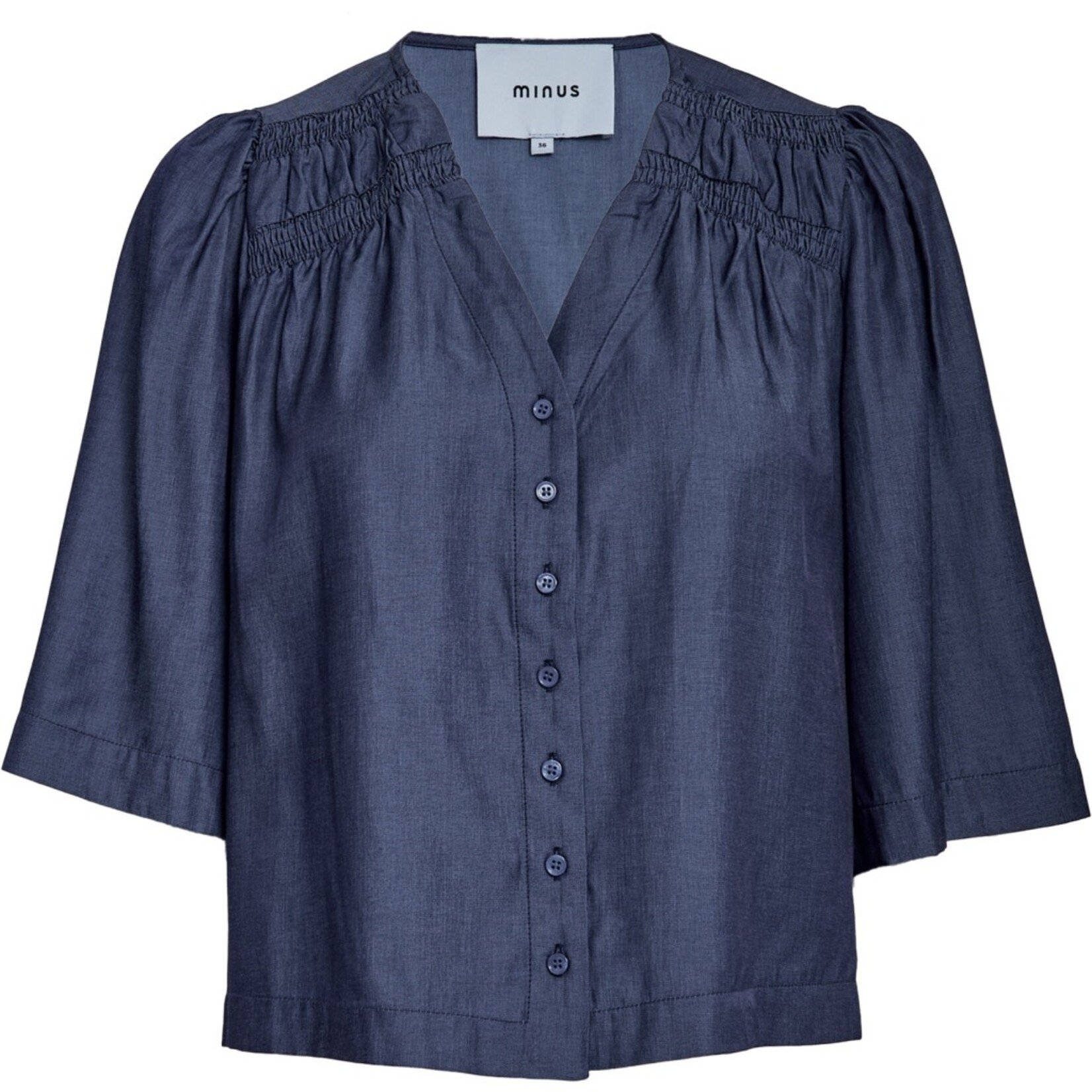 Minus Levana shirt Dark denim