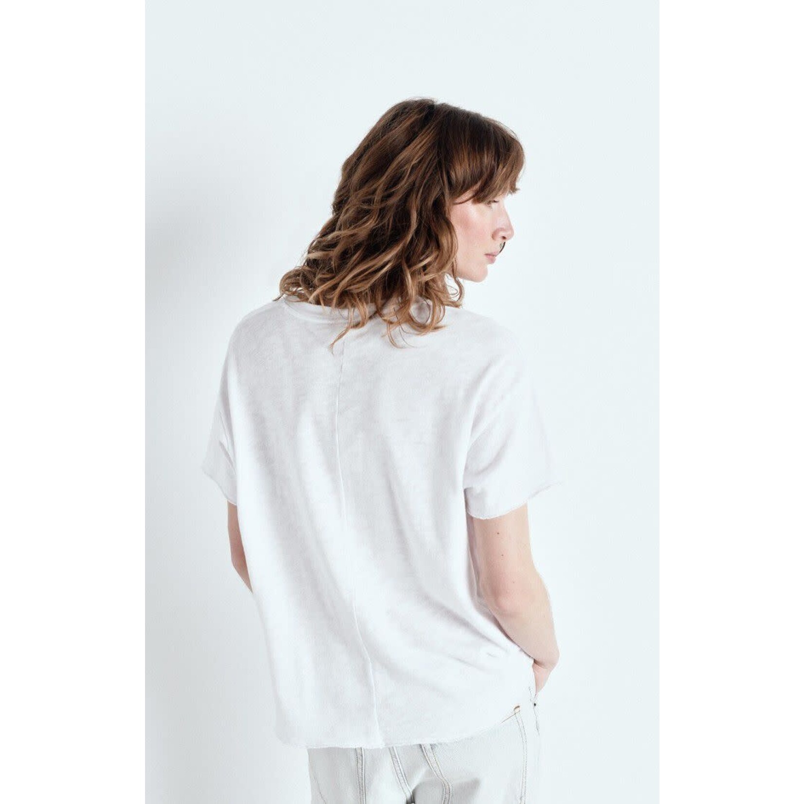 American Vintage T-shirt Femme sonoma rond White