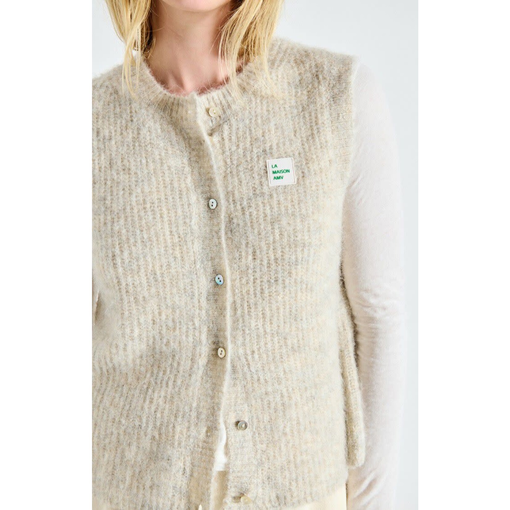 American Vintage East vest Poudreuse chine