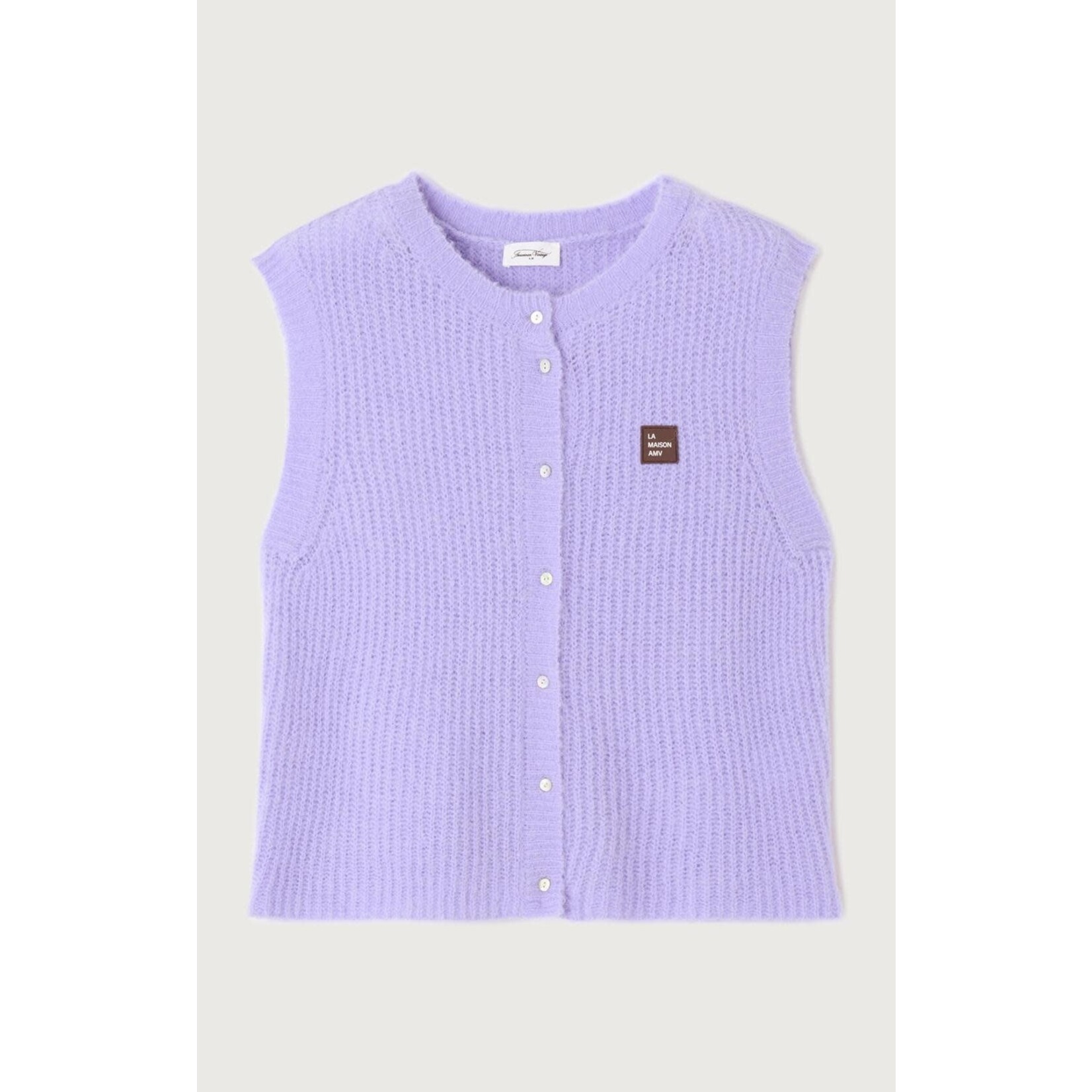 American Vintage East gilet Lavanda pastel chine