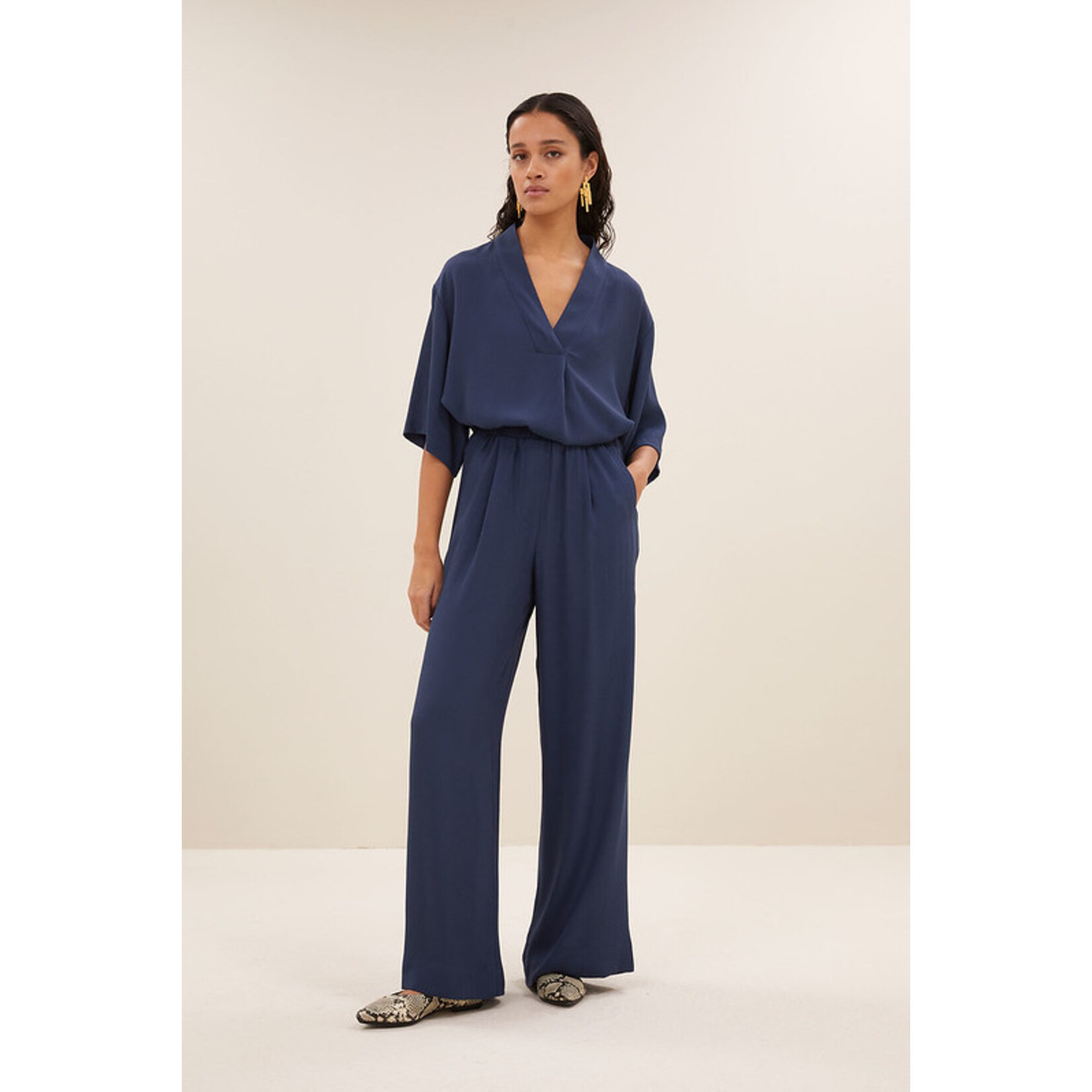 By-Bar Benji viscose pants Winter blue