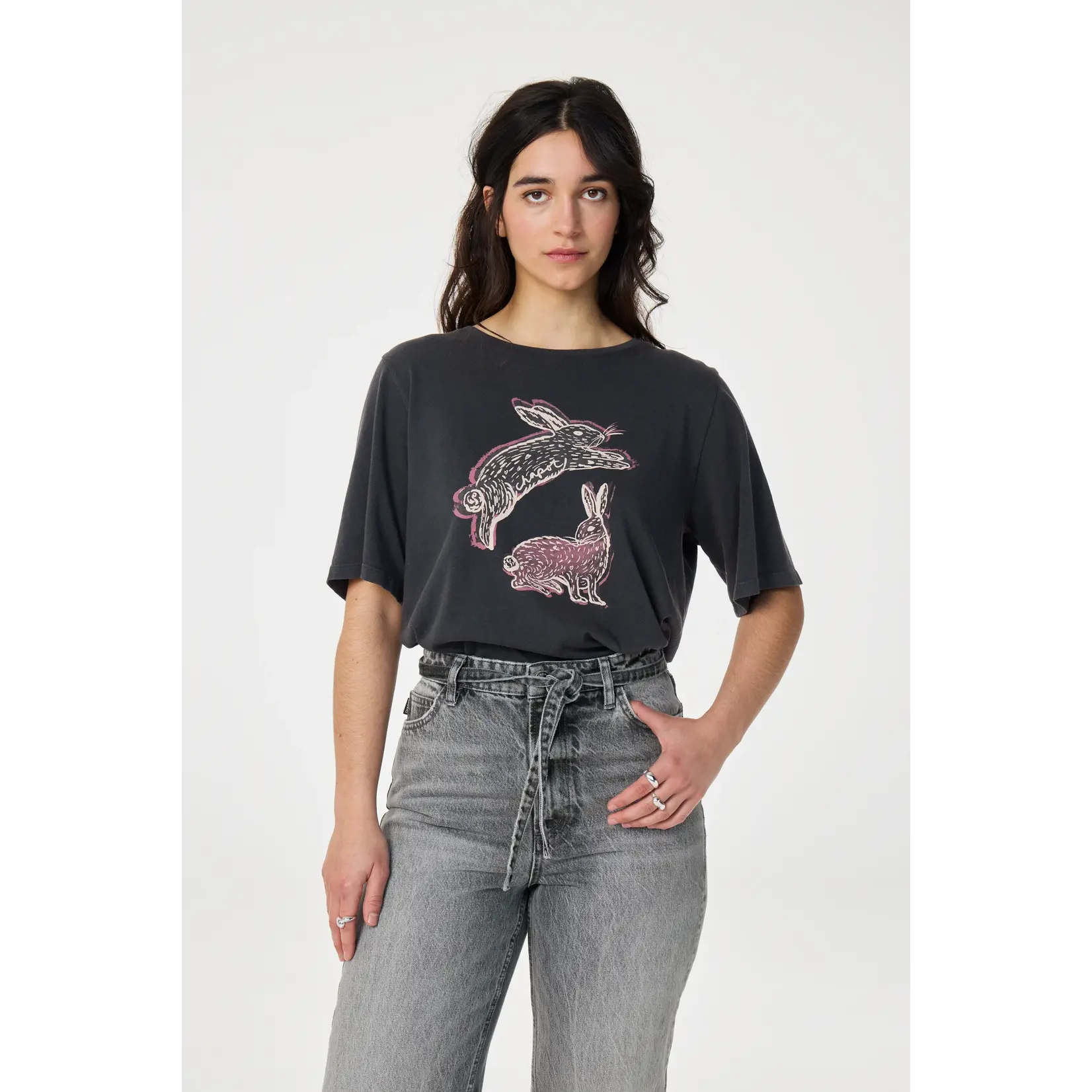 Fabienne Chapot Fay Rabbit shirt Dark Antracite
