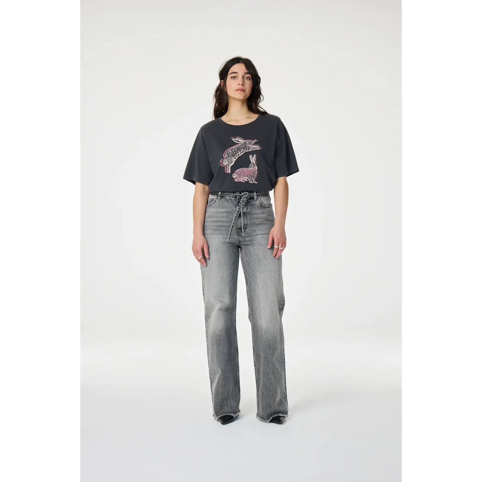 Fabienne Chapot Fay Rabbit shirt Dark Antracite