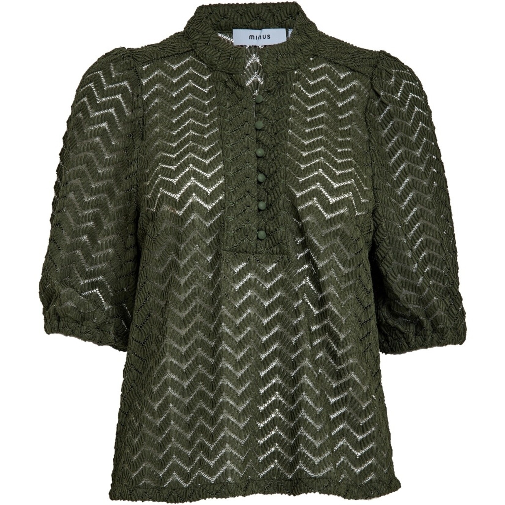 Minus Jeva half sleeve blouse Rifle green