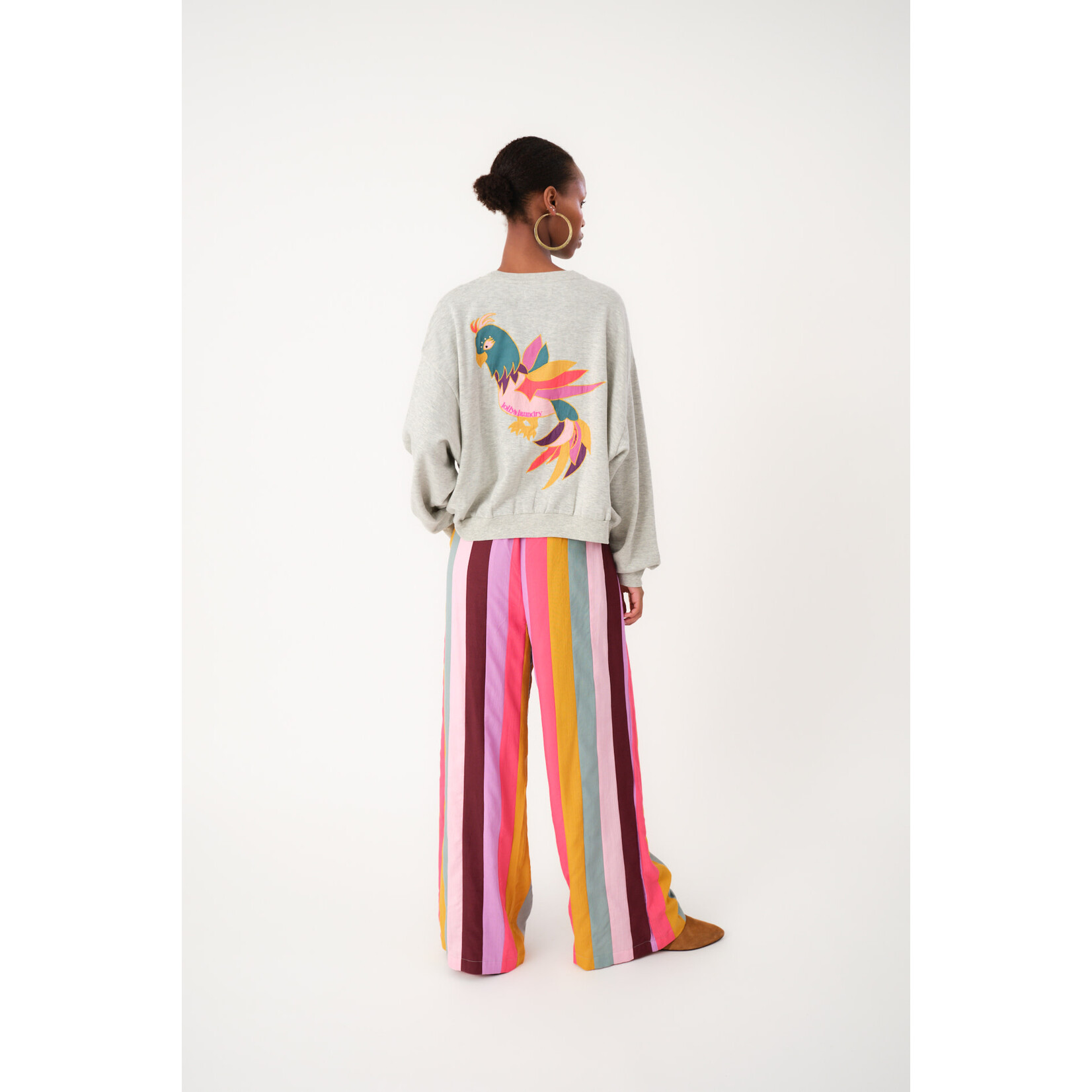 Lollys Laundry Sydney cockatoo sweatshirt Light grey melange