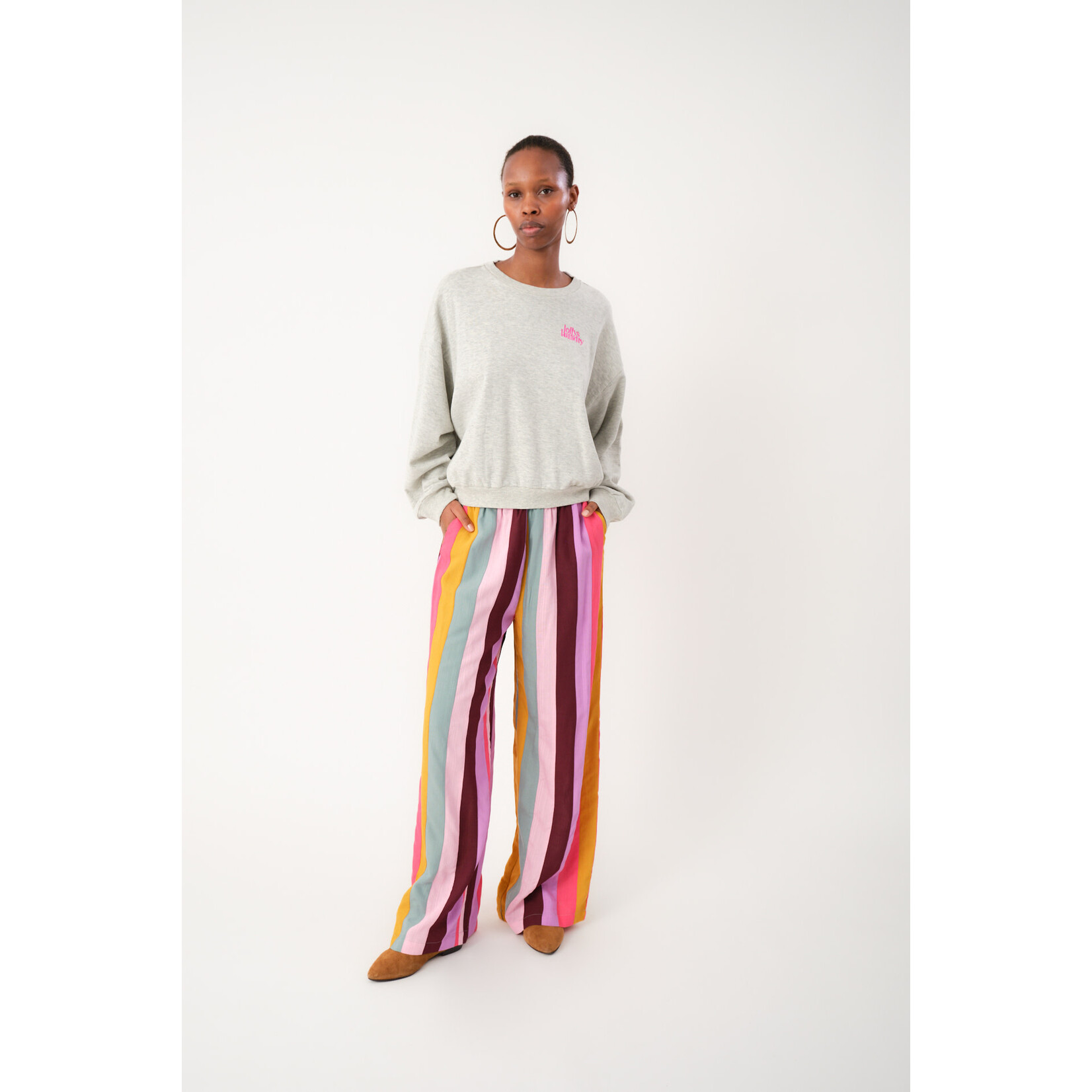Lollys Laundry Sydney cockatoo sweatshirt Light grey melange