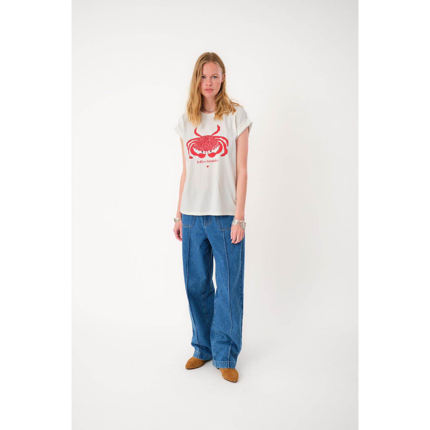 Lollys Laundry Roma crab tee White