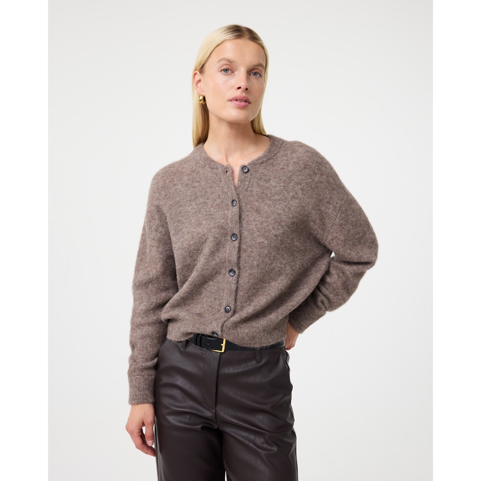 Knit-ted Britney cardigan Walnut