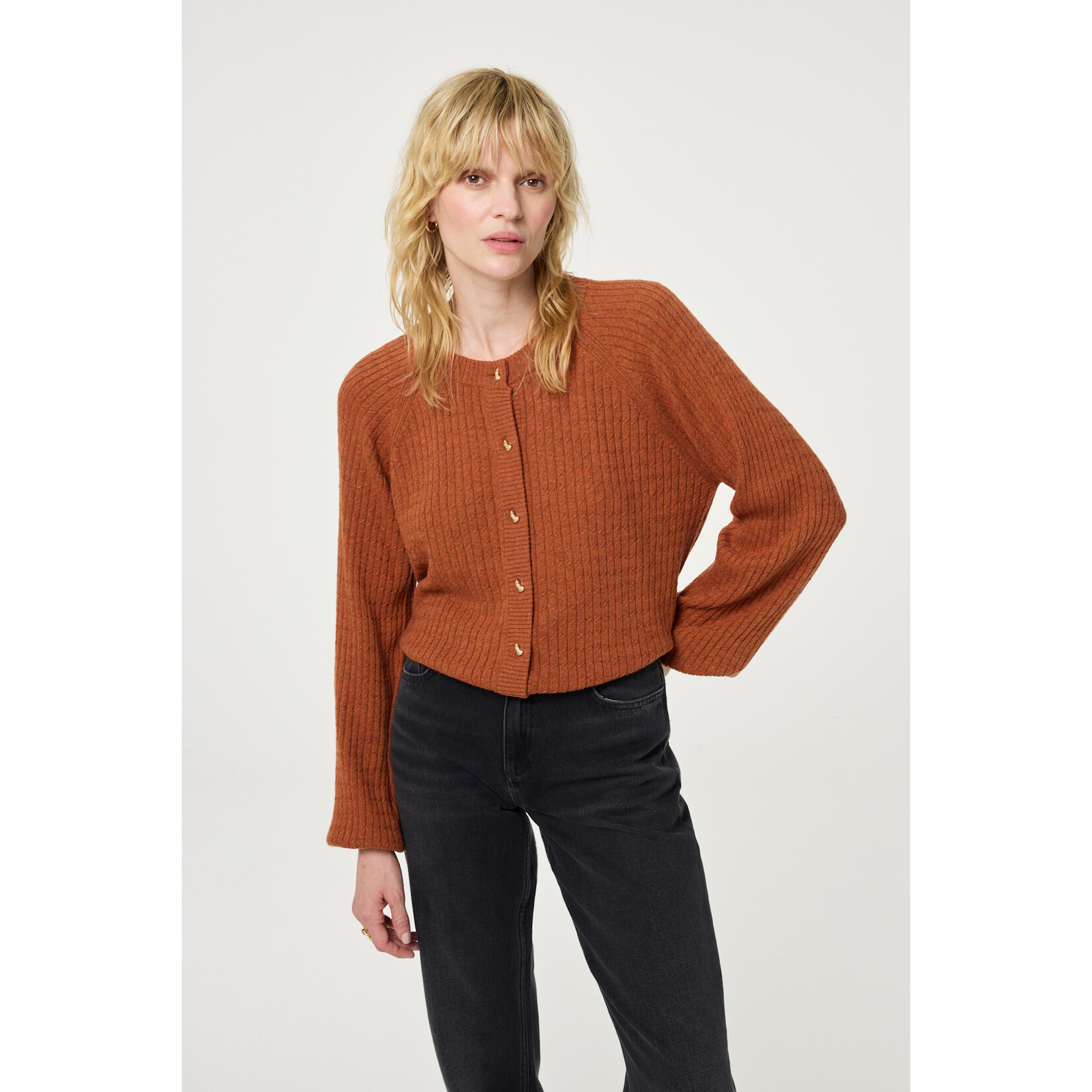 Fabienne Chapot Charlotta cardigan Burnt sugar