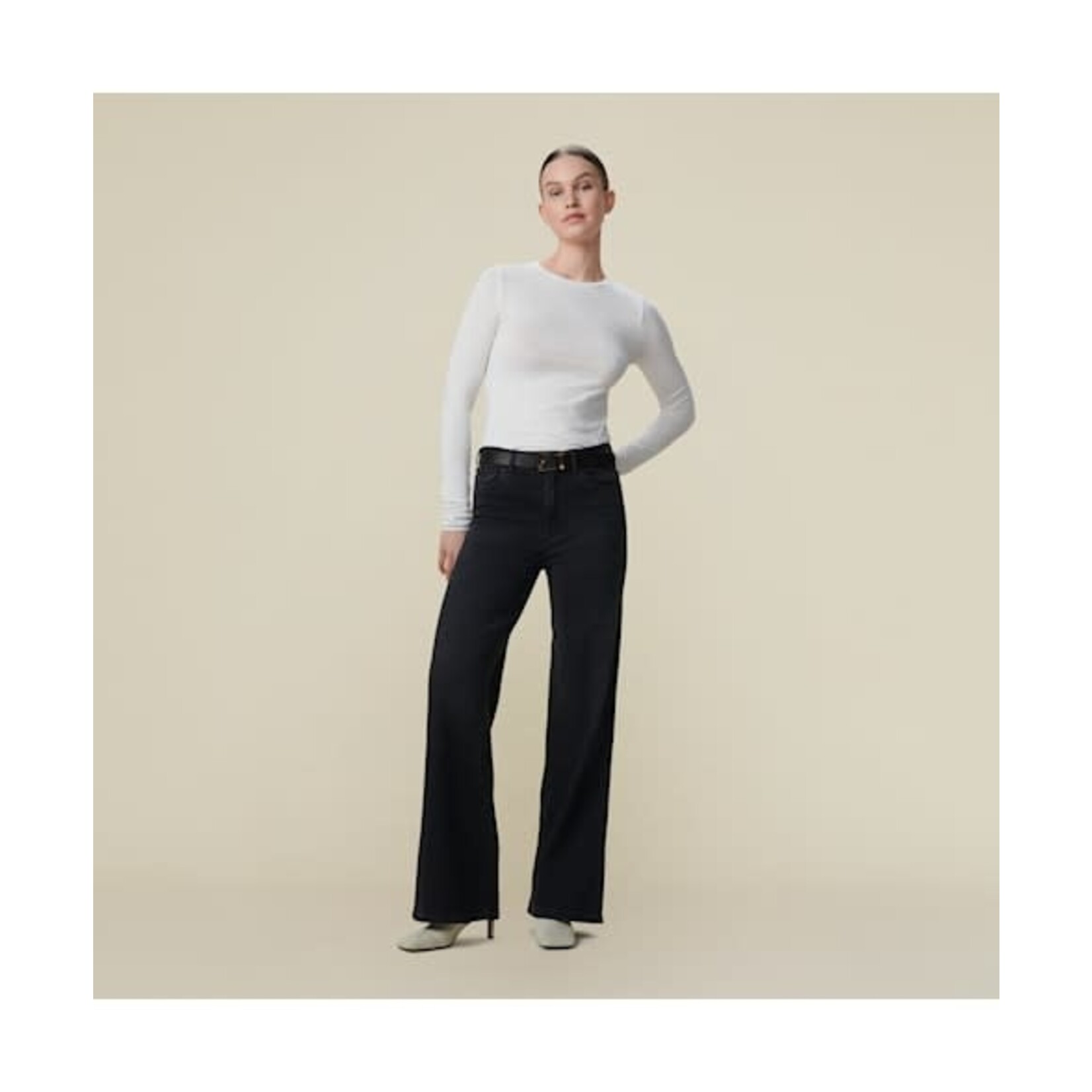 Lois Palazzo roble fleece Black