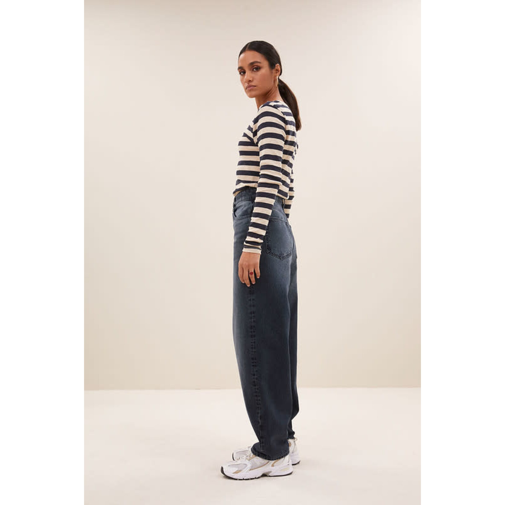 By-Bar Basic top big stripe Chalk