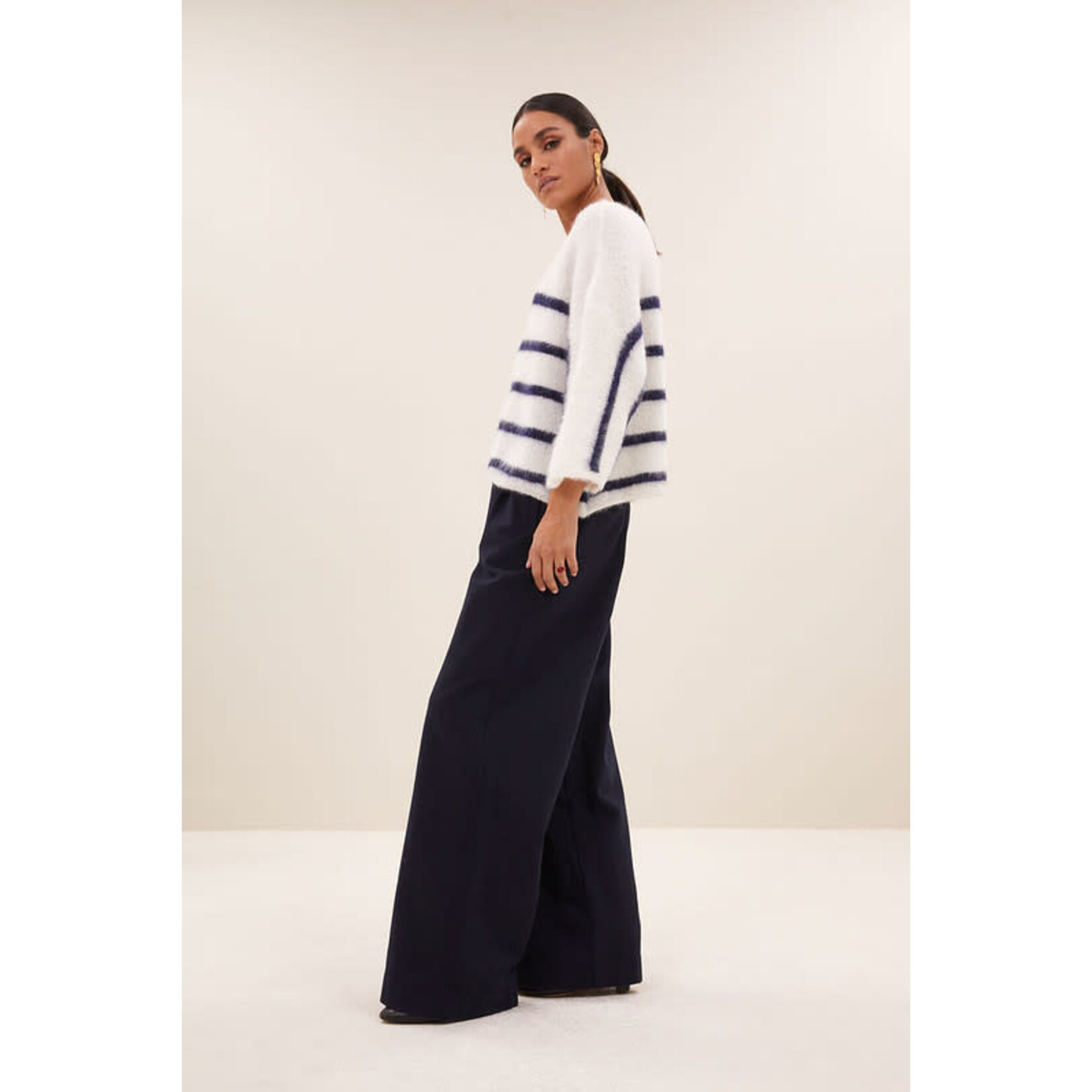 By-Bar Fleur stripe pullover Marine stripe