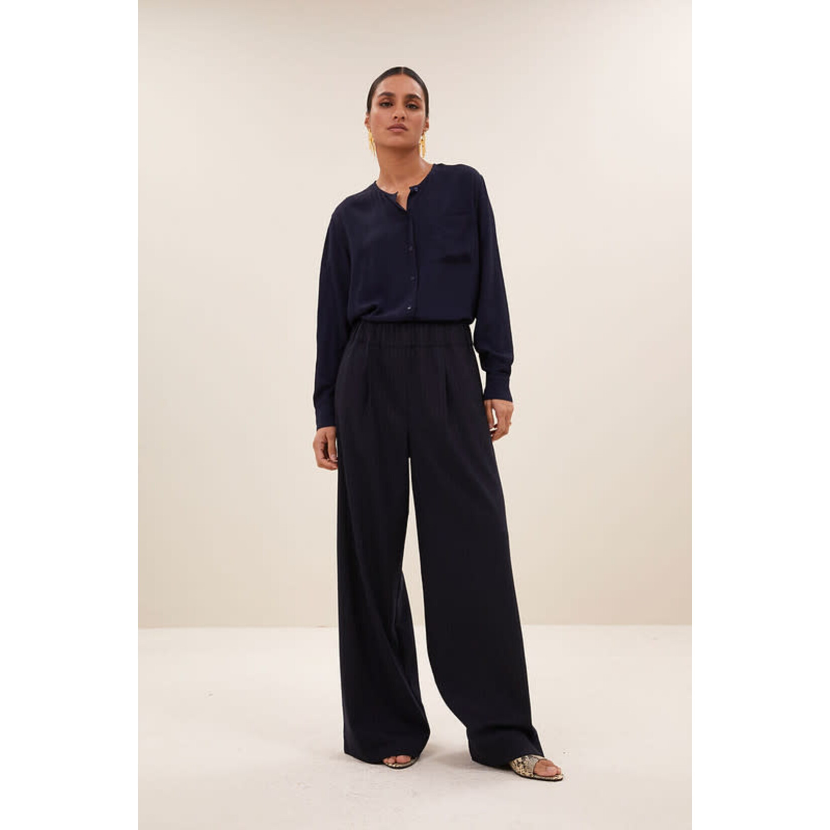 By-Bar Benji kingsblue stripe pants Dark navy