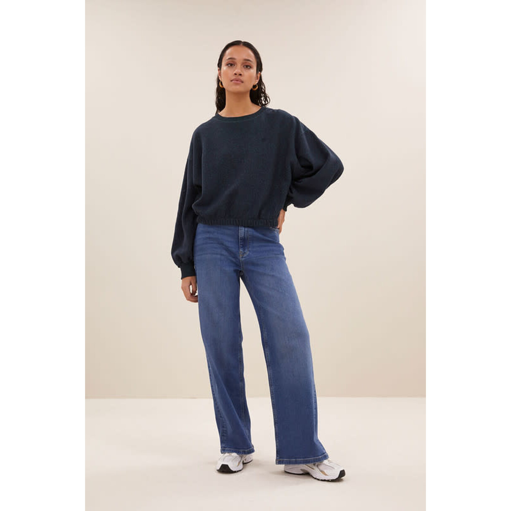 By-Bar Bodil sparkle sweater Midnight